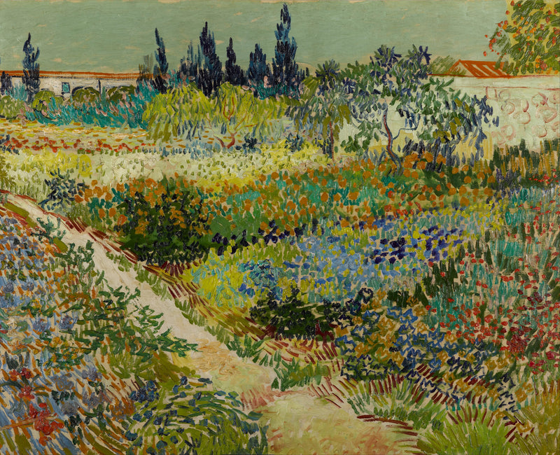 Kukkaistutuksilla varustettu puutarha - Vincent van Gogh