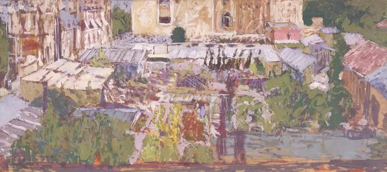 Kukkainen puutarha, Tour-kadulla - Édouard Vuillard