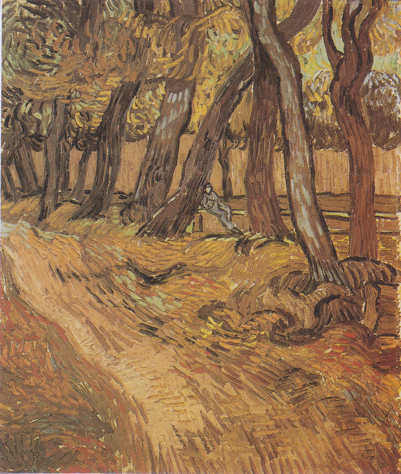 Pyhän Paavalin sairaalan puutarha hahmolla, Le - Vincent van Gogh