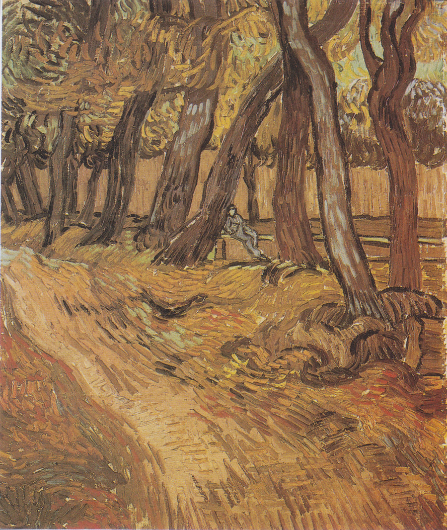 Pyhän Paavalin sairaalan puutarha hahmolla, Le - Vincent van Gogh