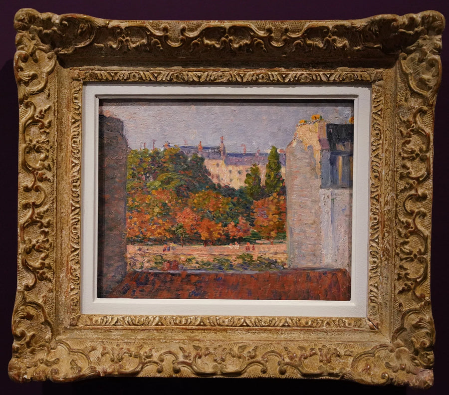 Puutarha ikkunasta korkealla - Maximilien Luce