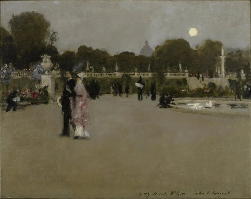Luxembourgin puutarhat hämärässä - John Singer Sargent