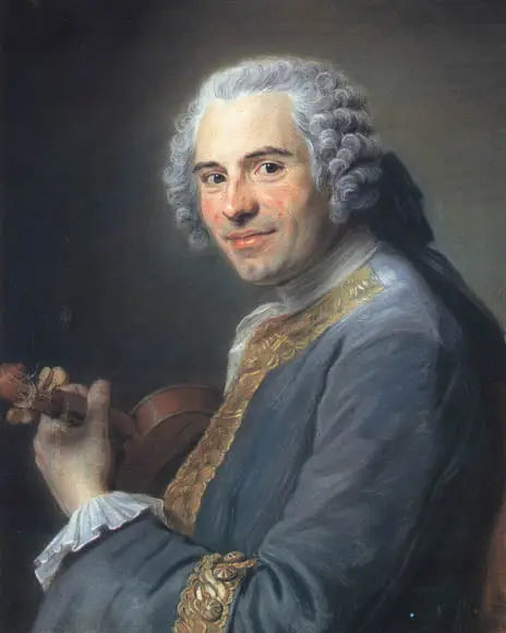 Jean-Joseph Cassanéa de Mondonville (1711-1772), ranskalainen viulisti ja säveltäjä - Maurice-Quentin de La Tour