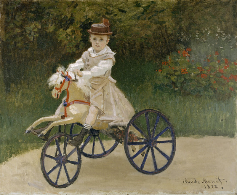 Jean Monet hevoskolmipyörällään W238 - Claude Monet