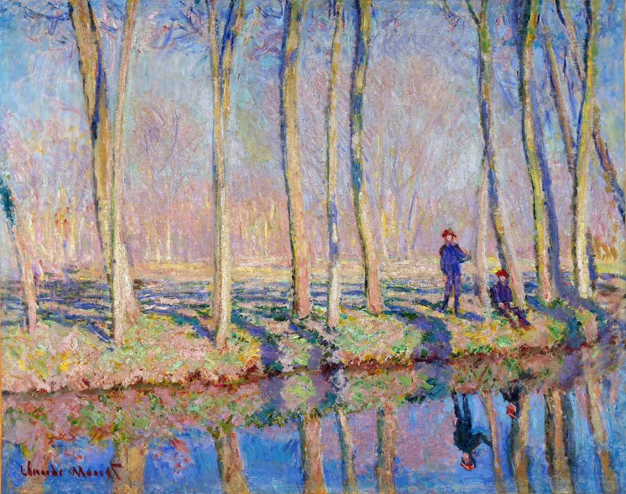 Jean-Pierre Hoschedé ja Michel Monet Epte-joen rannalla - Claude Monet