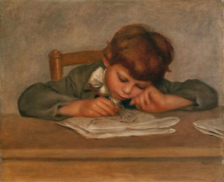 Taiteilijan poika, Jean, piirustus - Pierre-Auguste Renoir