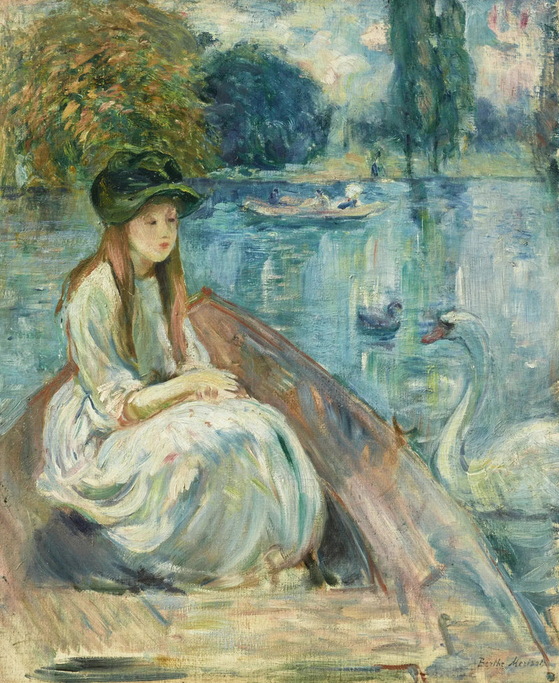 Jeanne Fourmanoir järvellä - Berthe Morisot