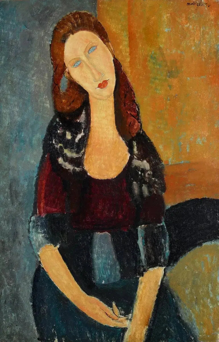 Jeanne Hébuterne istuu - Amedeo Modigliani