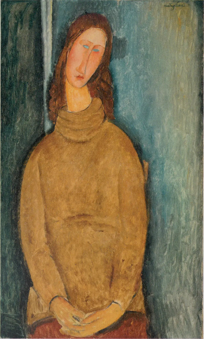Jeanne Hébuterne keltaisessa neuleessa - Amedeo Modigliani