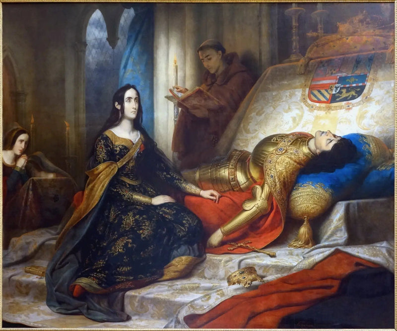 Jeanne la folle odottaa aviomiehensä Philippe le Beau'n ylösnousemusta - Charles de Steuben