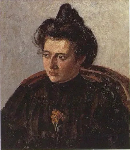 Jeanne Pissarro nimeltään Cocotte, nutturalla - Camille Pissarro