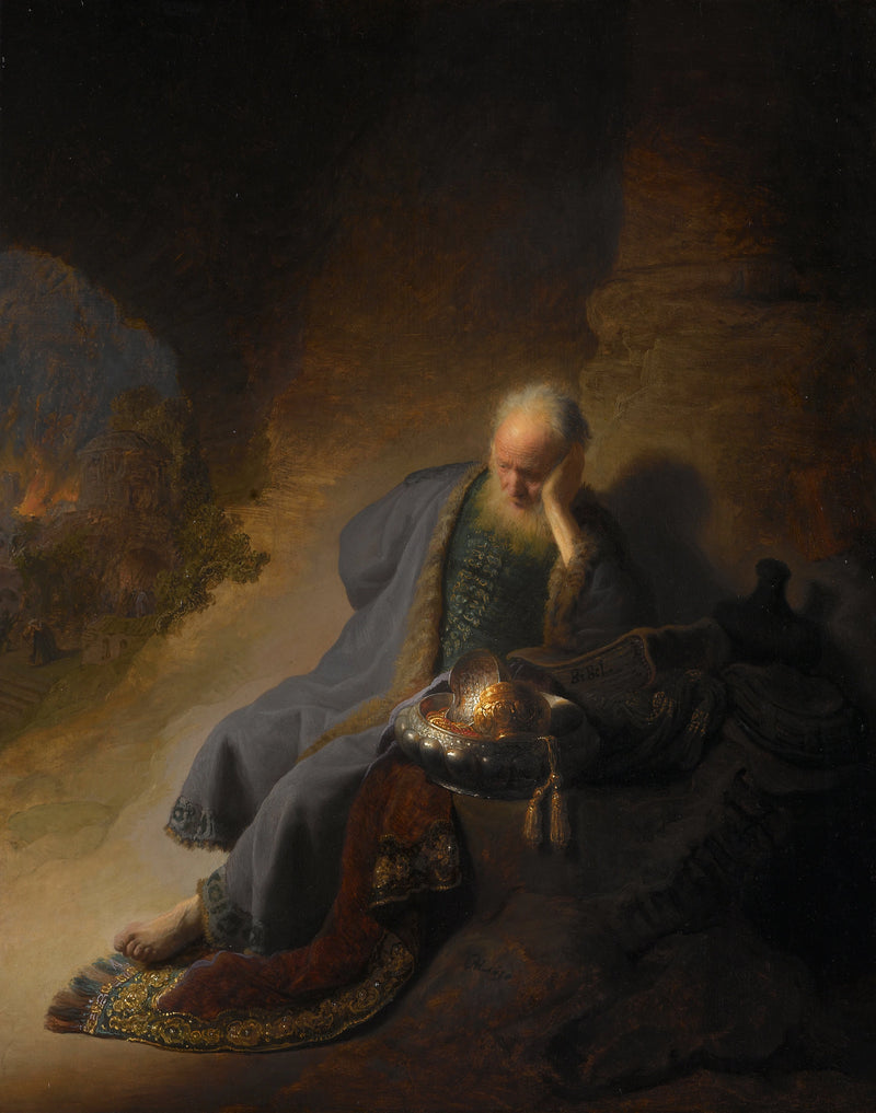Jérémie itkee Jerusalemin tuhoa - Rembrandt