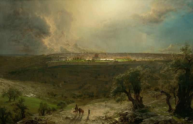 Jerusalemi vuorelta oliivitarhassa - Frederic Edwin Church