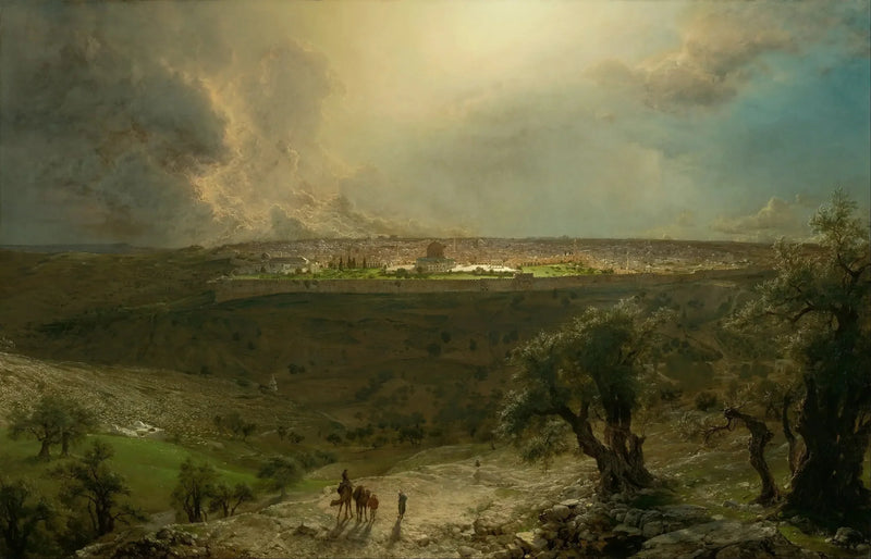 Jerusalemi vuorelta oliivitarhassa - Frederic Edwin Church