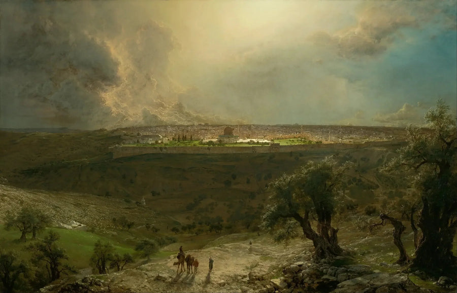 Jerusalemi vuorelta oliivitarhassa - Frederic Edwin Church
