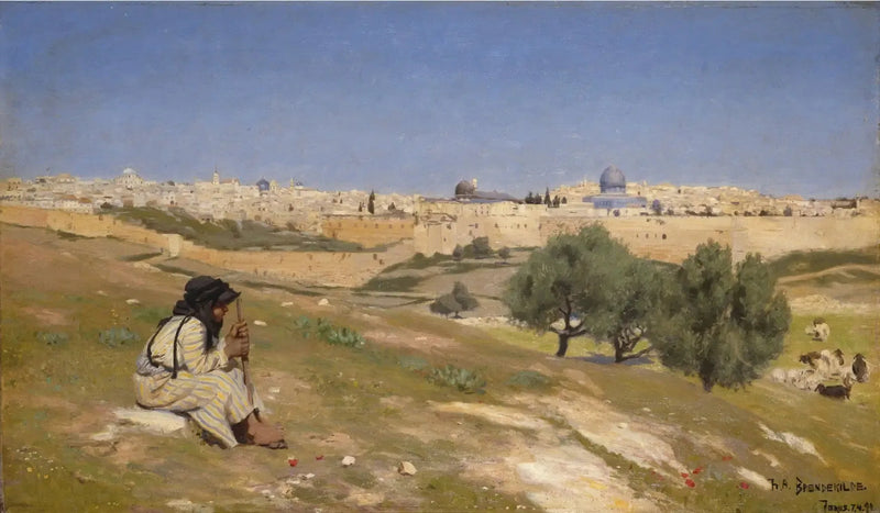 Jerusalemin eteläsuuntainen näkymä - H. A. Brendekilde