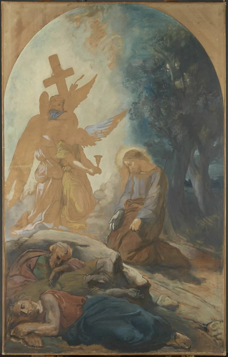 Jeesus oli oliivitarhassa - Théodore Chassériau