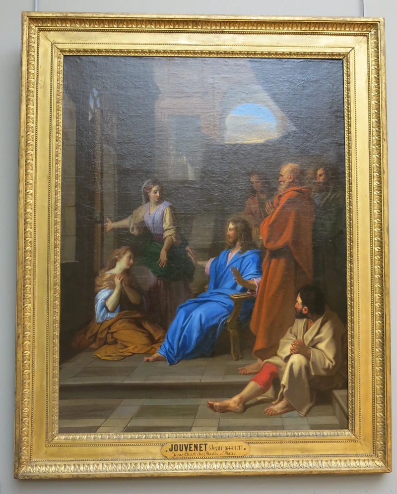 Jeesus Kristus Martan ja Marian luona - Jean-Baptiste Jouvenet