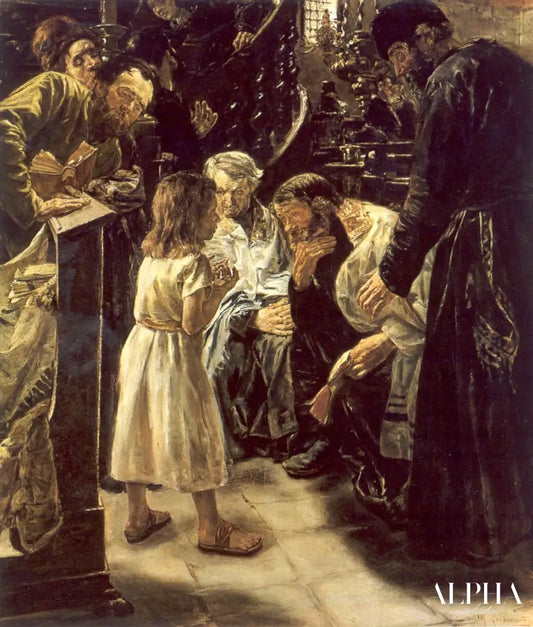 Jésus de douze ans au temple, 1879 - Max Liebermann - Reproductions de tableaux et peintures haut de gamme