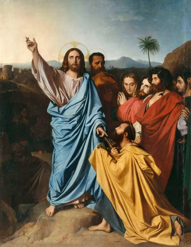 Jésus remettant à saint Pierre les clefs du Paradis - Jean-Auguste-Dominique Ingres - Alpha Reproduction