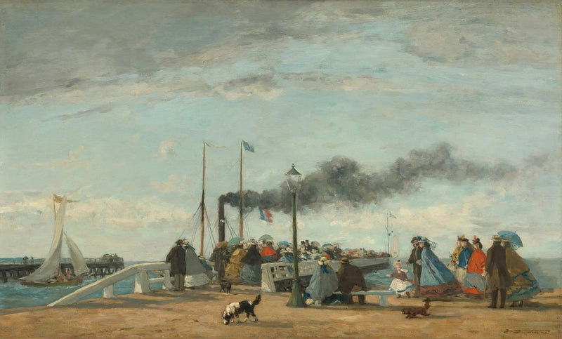 Trouvillen laituri ja satama - Eugène Boudin