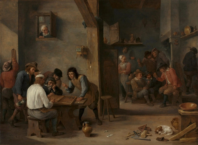 Backgammon-peli - David Teniers nuorempi
