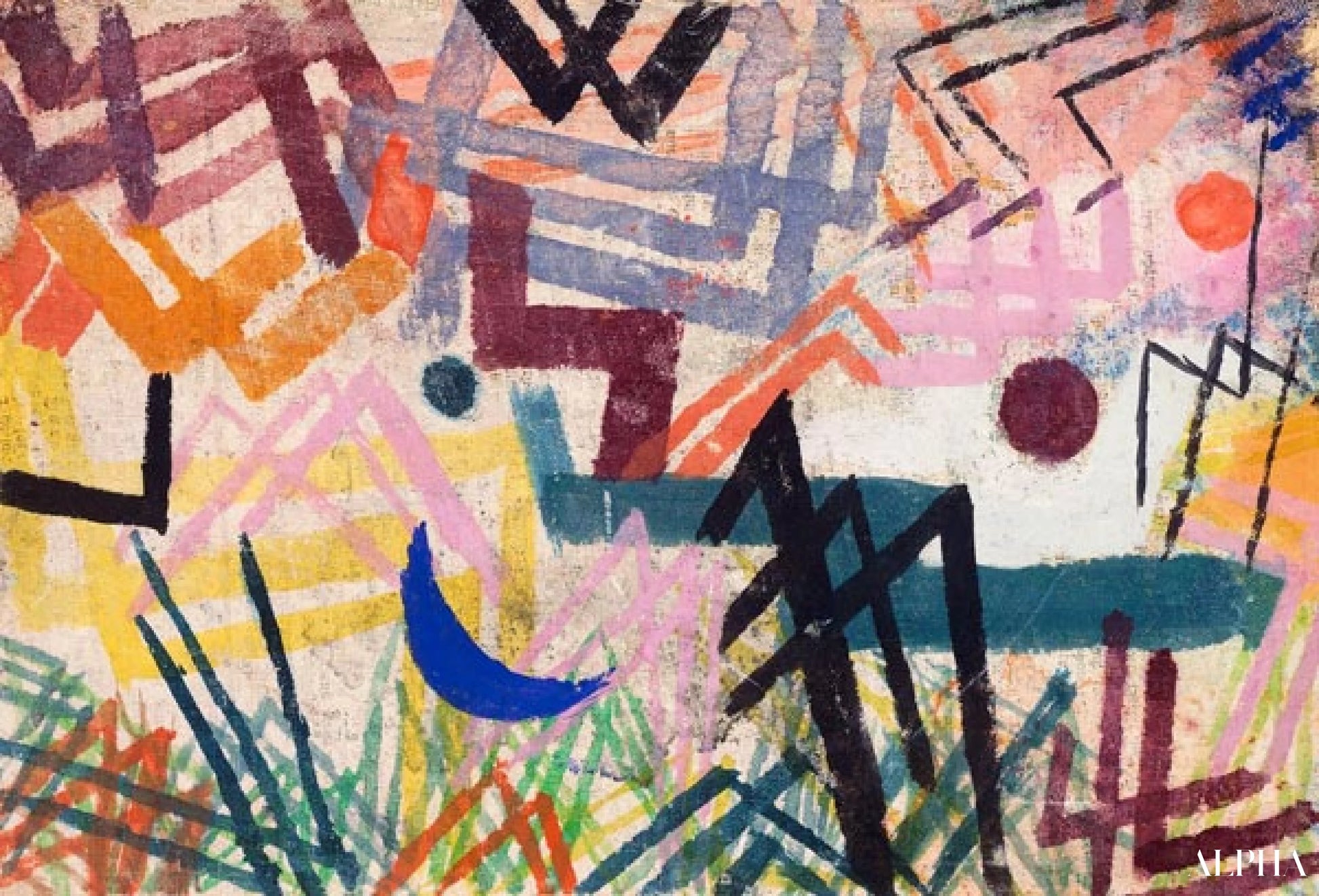 Lechin maiseman voimien peli - Paul Klee - Korkealaatuiset taulujen ja maalauksien reproduktiot