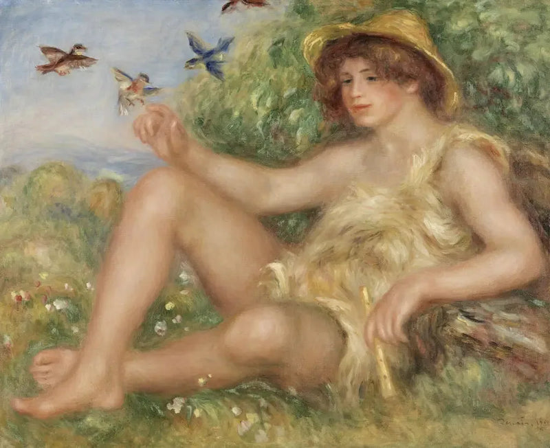 Nuori paimen lepotilassa (Muotokuva Alexander Thurneyssenista) - Pierre-Auguste Renoir