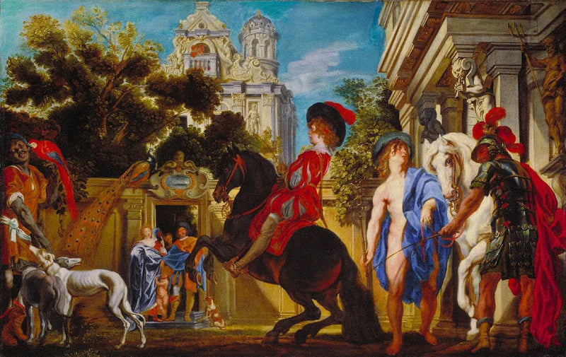 Jeune cavalier en levade - Jacob Jordaens