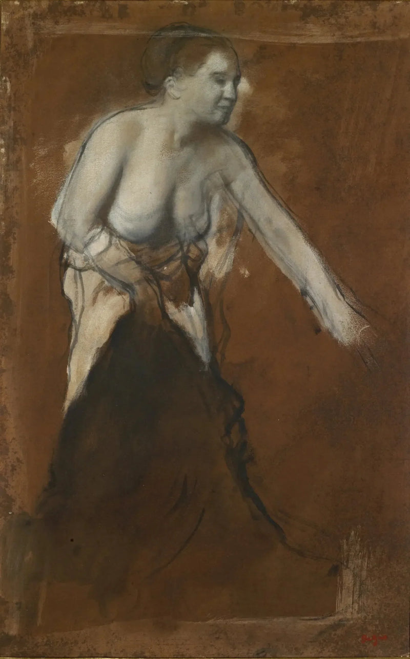 Nuori nainen puoliksi alasti - Edgar Degas