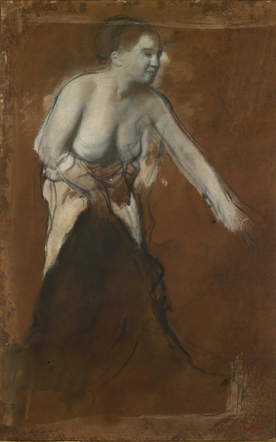 Nuori nainen puoliksi alasti - Edgar Degas