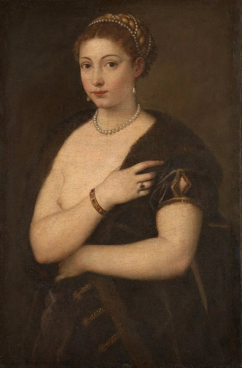 Nuori nainen turkissa - Titian