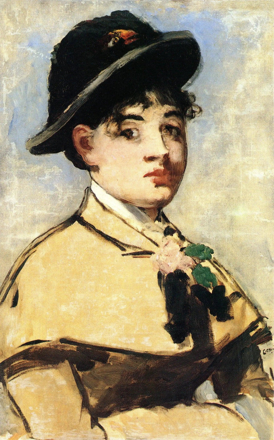 Nuori nainen huppukauluksessa - Édouard Manet