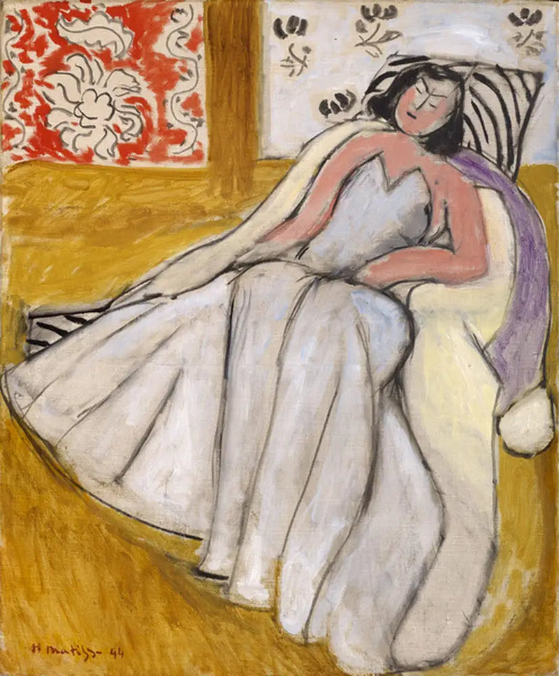 Nuori nainen valkoisessa viitassa - Henri Matisse