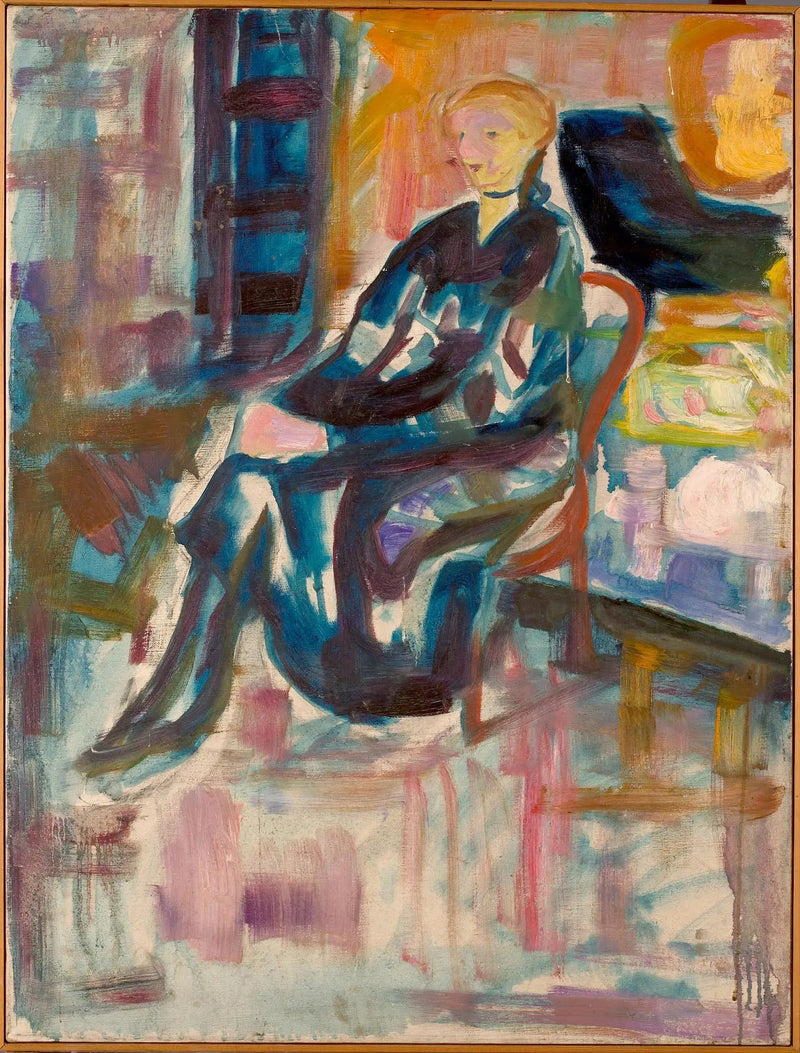 Nuori nainen istumassa - Edvard Munch