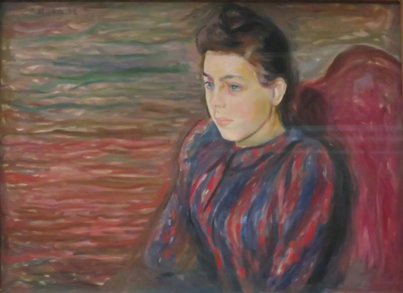 Nuori nainen istumassa - Edvard Munch