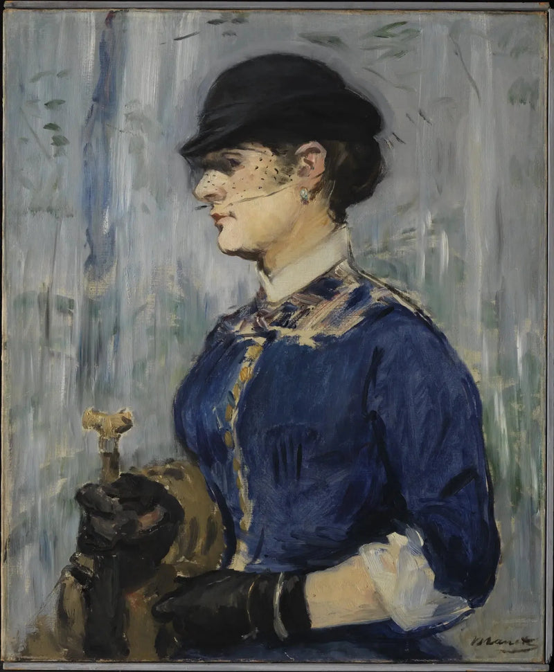 Nuori nainen pyöreässä hatussa - Édouard Manet