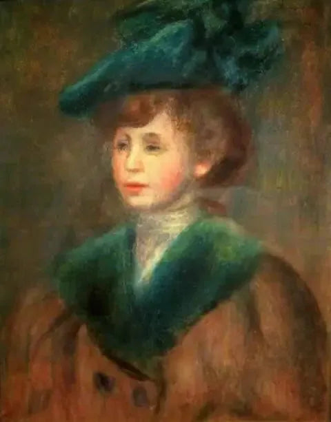 Nuori nainen vihreässä hatussa - Pierre-Auguste Renoir