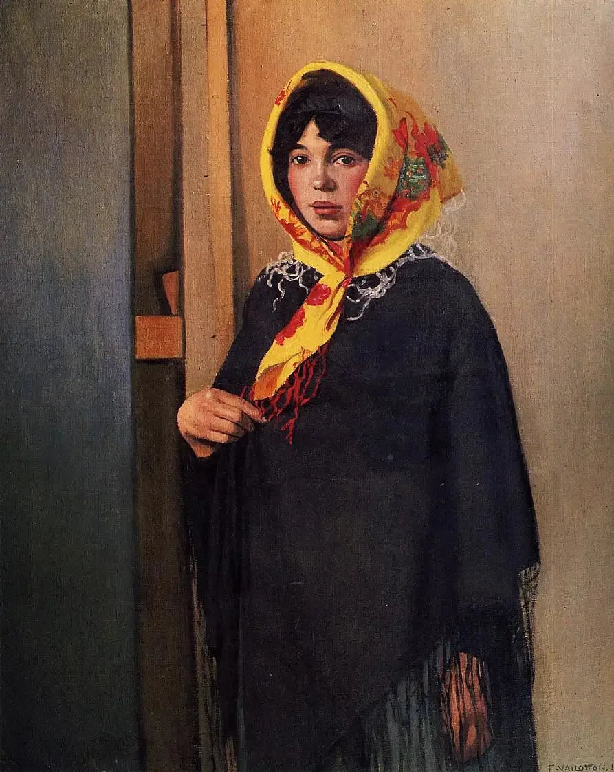 Nuori nainen keltaisessa huivissa - Félix Vallotton
