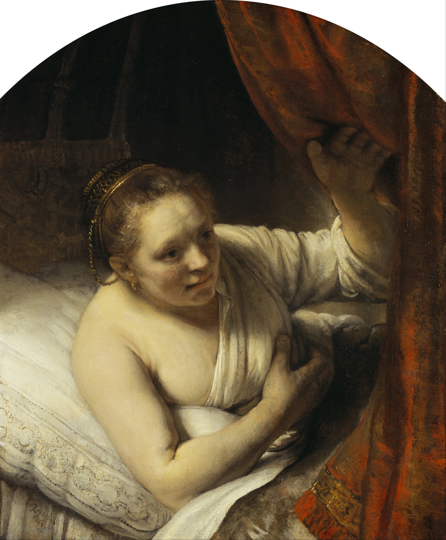 Nuori nainen sängyssä - Rembrandt