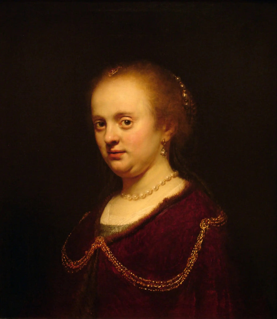 Nuori nainen kultaketjulla - Rembrandt
