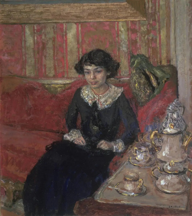 Nuori nainen sisätiloissa - Édouard Vuillard