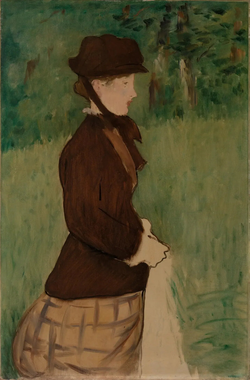 Nuori nainen puutarhassa - Édouard Manet