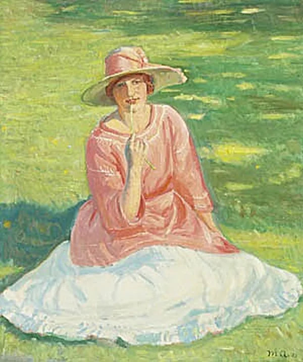 Nuori nainen puutarhassa. - Michael Peter Ancher