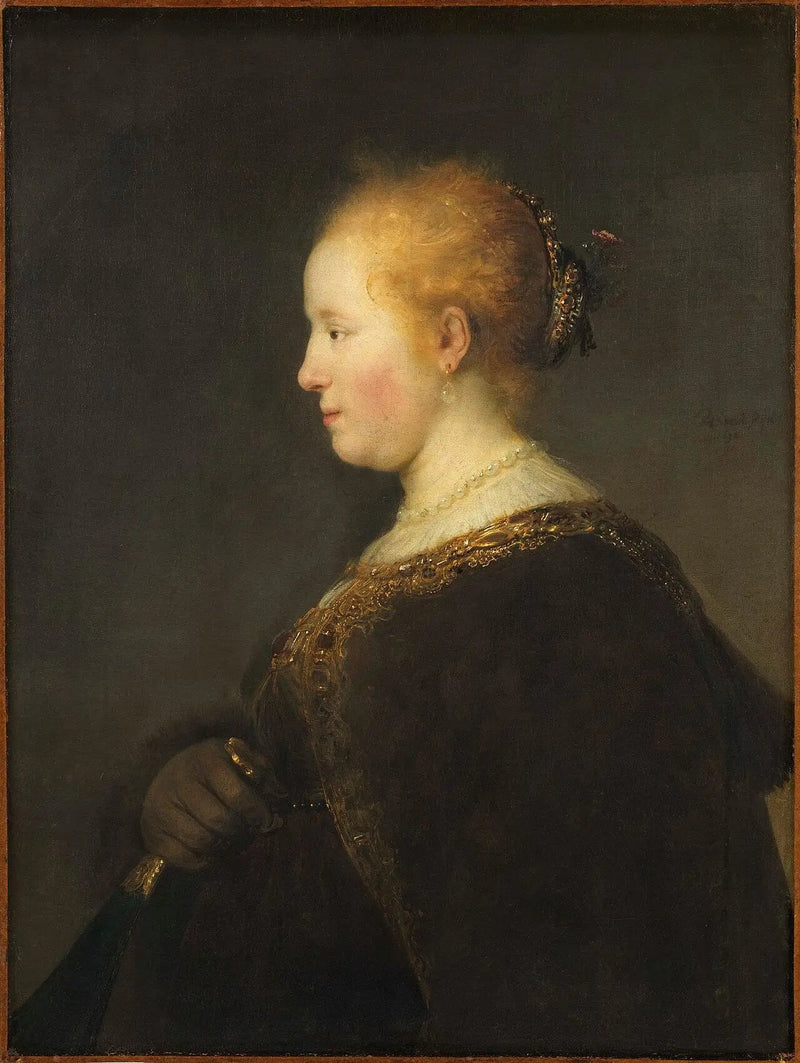Nuori nainen profiilissa - Rembrandt