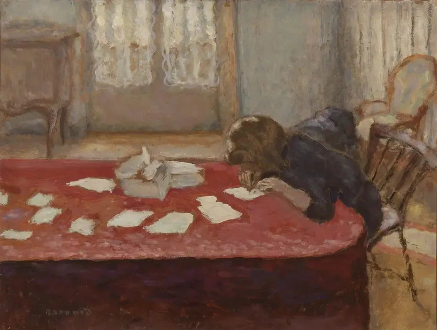 Nuori nainen kirjoittamassa - Pierre Bonnard