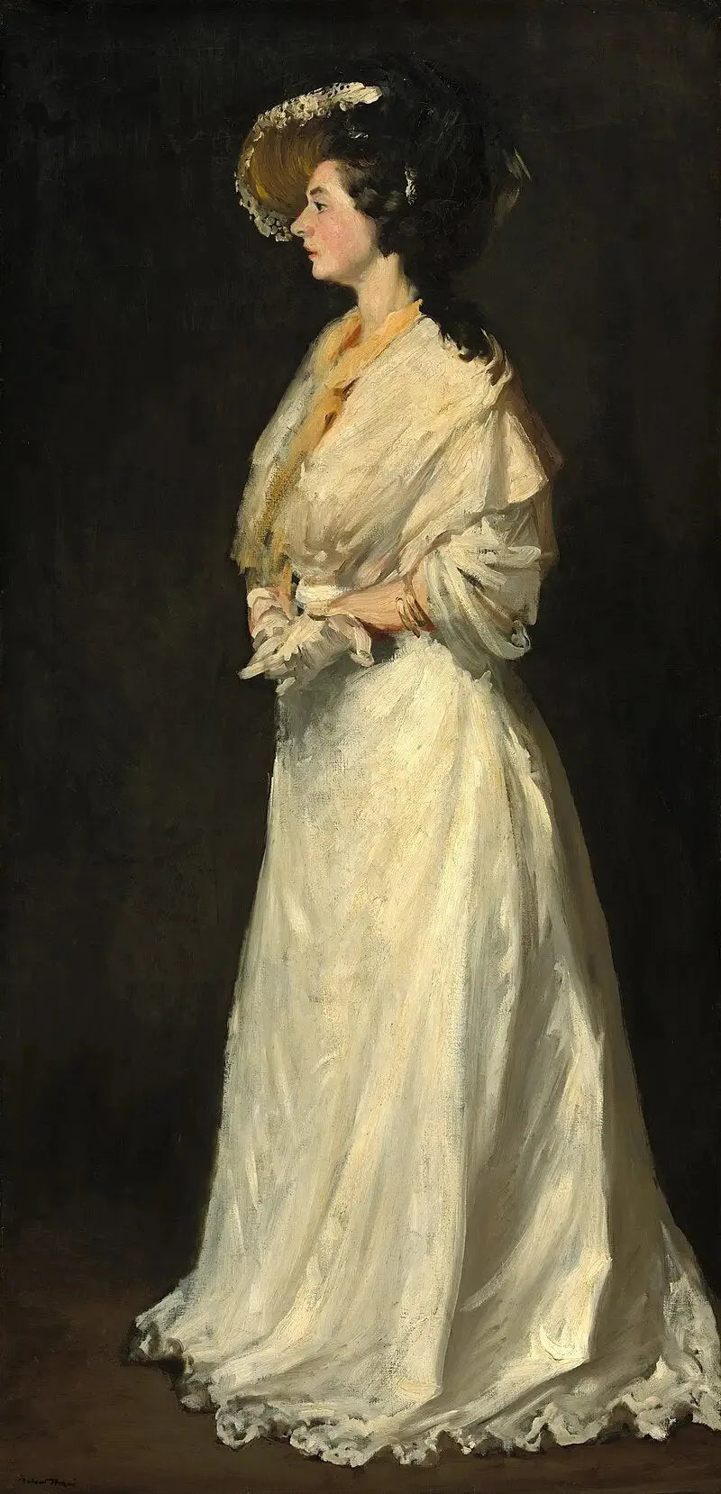 Nuori nainen valkoisessa - Robert Henri