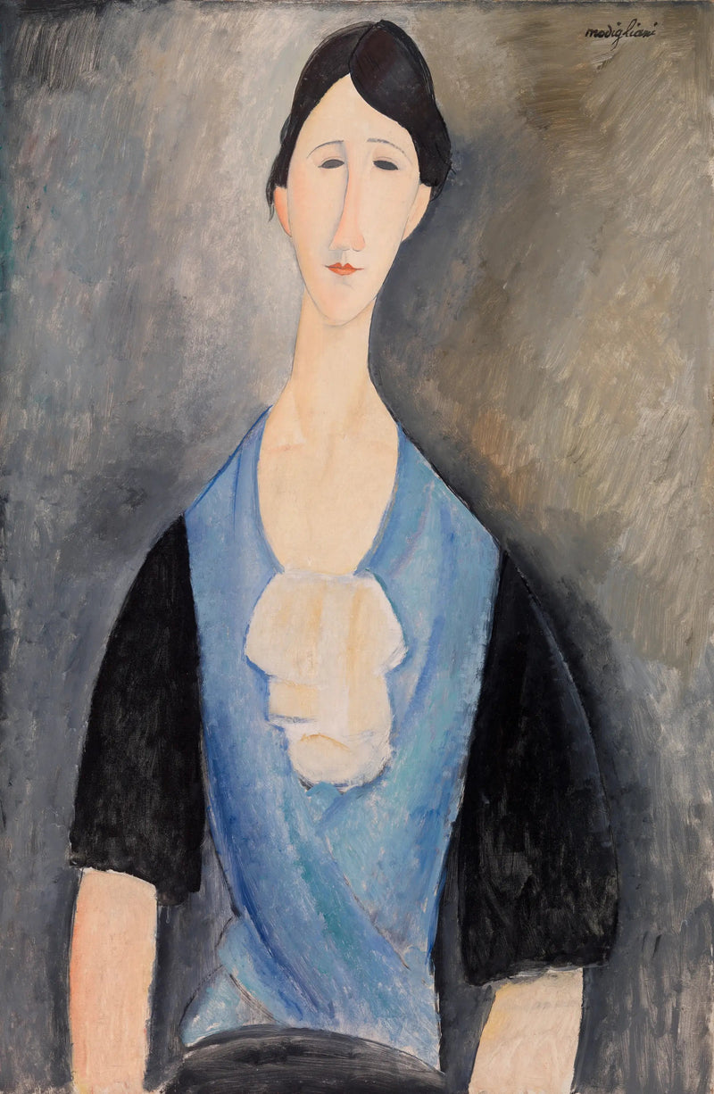 Nuori nainen sinisessä (Giovane donna in azzurro) - Amedeo Modigliani