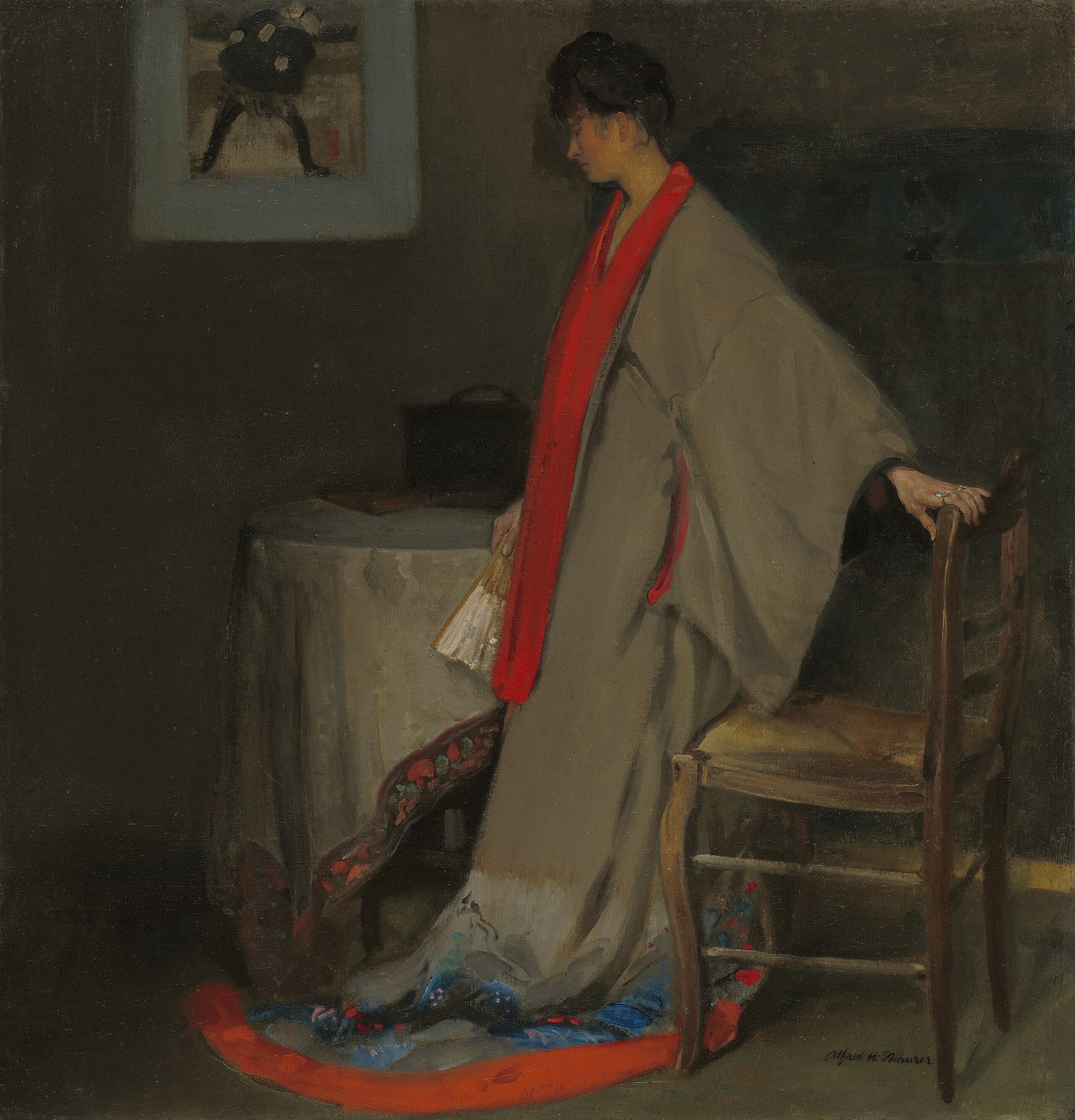 Jeune femme en kimono - Alfred Henry Maurer image 1 reproduction de peinture à l’huile