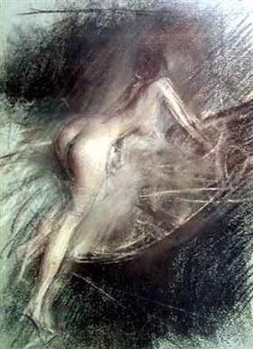 Nuori nainen astuu kylpyyn - Giovanni Boldini